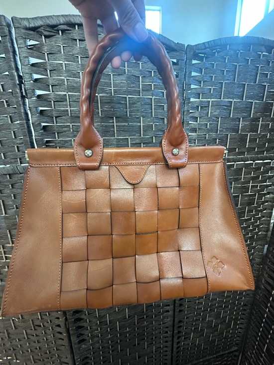 Patricia Nash Handbags - Patricia Nash Woven Leather Satchel - Tan Brown